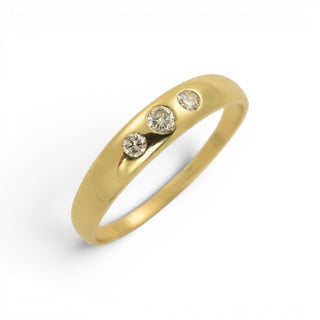 Quinn Brillantring aus 585 Gelbgold, nachhaltiger second hand Schmuck perfekt aufgearbeitet