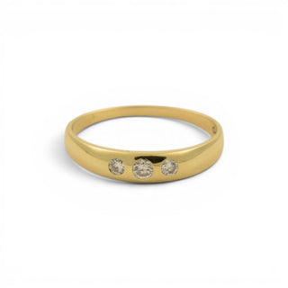 Quinn Brillantring aus 585 Gelbgold, nachhaltiger second hand Schmuck perfekt aufgearbeitet