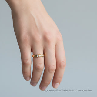 Quinn Brillantring aus 585 Gelbgold, nachhaltiger second hand Schmuck perfekt aufgearbeitet