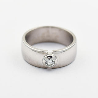 Quinn Brillantring aus 750 Weißgold, nachhaltiger second hand Schmuck perfekt aufgearbeitet