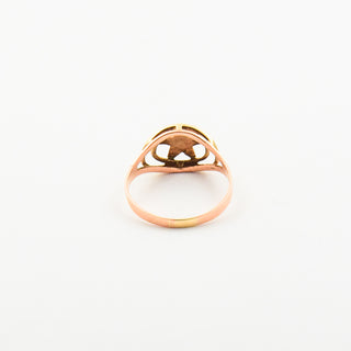 Ring Freimaurer aus 416 Gelbgold, nachhaltiger second hand Schmuck perfekt aufgearbeitet