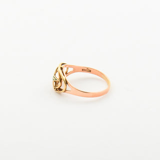 Ring Freimaurer aus 416 Gelbgold, nachhaltiger second hand Schmuck perfekt aufgearbeitet