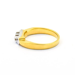 Brillantring aus 585 Gelb- und Weißgold, nachhaltiger second hand Schmuck perfekt aufgearbeitet