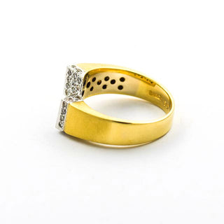 Brillantring aus 585 Gelb- und Weißgold, nachhaltiger second hand Schmuck perfekt aufgearbeitet