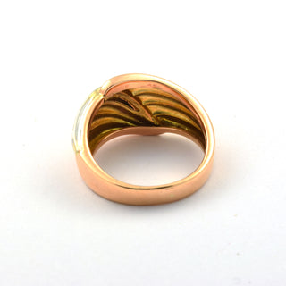 Brillantring aus 585 Gelb- und Weißgold, nachhaltiger second hand Schmuck perfekt aufgearbeitet