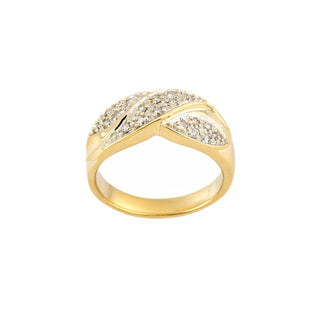 Brillantring aus 585 Gelb- und Weißgold, nachhaltiger second hand Schmuck perfekt aufgearbeitet