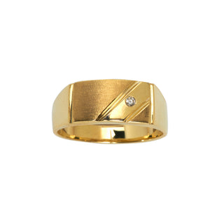 Brillantring aus 585 Gelb- und Weißgold, nachhaltiger second hand Schmuck perfekt aufgearbeitet