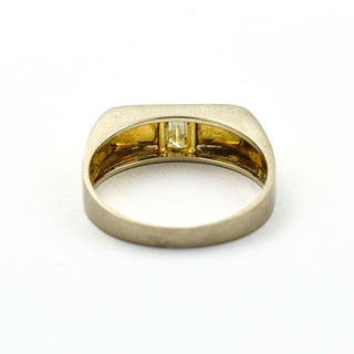 Diamantring aus 750 Gelb- und Weißgold, nachhaltiger second hand Schmuck perfekt aufgearbeitet