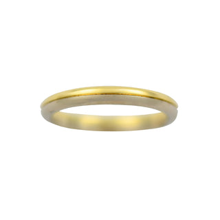 Ring aus 585 Gelb- und Weißgold, nachhaltiger second hand Schmuck perfekt aufgearbeitet