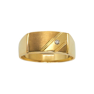 Brillantring aus 585 Gelb- und Weißgold, nachhaltiger second hand Schmuck perfekt aufgearbeitet