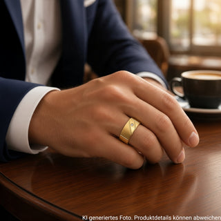 Brillantring aus 585 Gelb- und Weißgold, nachhaltiger second hand Schmuck perfekt aufgearbeitet