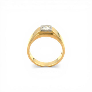 Brillantring aus 585 Gelb- und Weißgold, nachhaltiger second hand Schmuck perfekt aufgearbeitet