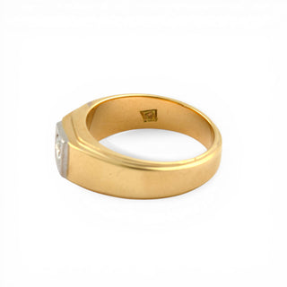 Brillantring aus 585 Gelb- und Weißgold, nachhaltiger second hand Schmuck perfekt aufgearbeitet