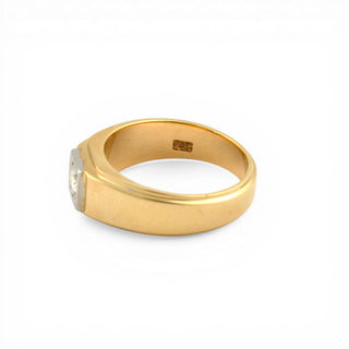 Brillantring aus 585 Gelb- und Weißgold, nachhaltiger second hand Schmuck perfekt aufgearbeitet