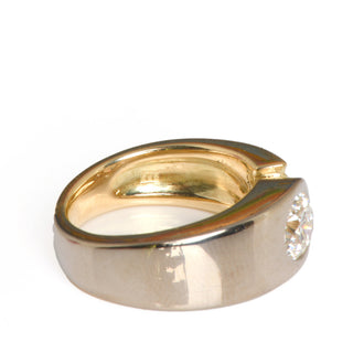 Brillantring aus 585 Gelb- und Weißgold, nachhaltiger second hand Schmuck perfekt aufgearbeitet
