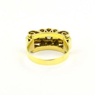 Brillantring aus 585 Gelb- und Weißgold, nachhaltiger second hand Schmuck perfekt aufgearbeitet