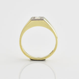 Brillantring aus 585 Gelb- und Weißgold, nachhaltiger second hand Schmuck perfekt aufgearbeitet