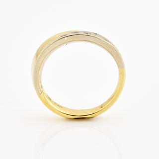 Brillantring aus 585 Gelb- und Weißgold, nachhaltiger second hand Schmuck perfekt aufgearbeitet