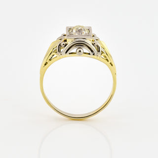 Brillantring aus 585 Gelb- und Weißgold, nachhaltiger second hand Schmuck perfekt aufgearbeitet