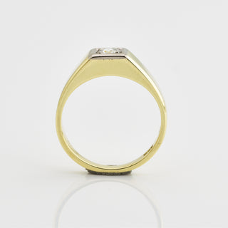 Brillantring aus 585 Gelb- und Weißgold, nachhaltiger second hand Schmuck perfekt aufgearbeitet