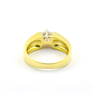 Brillantring aus 585 Gelb- und Weißgold, nachhaltiger second hand Schmuck perfekt aufgearbeitet