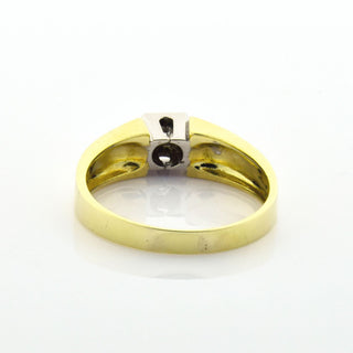 Brillantring aus 585 Gelb- und Weißgold, nachhaltiger second hand Schmuck perfekt aufgearbeitet