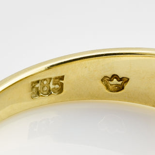Brillantring aus 585 Gelb- und Weißgold, nachhaltiger second hand Schmuck perfekt aufgearbeitet
