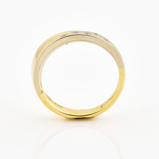 Brillantring aus 585 Gelb- und Weißgold, nachhaltiger second hand Schmuck perfekt aufgearbeitet