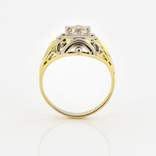 Brillantring aus 585 Gelb- und Weißgold, nachhaltiger second hand Schmuck perfekt aufgearbeitet