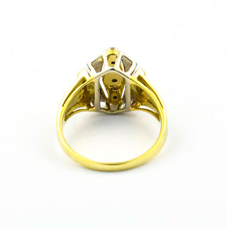 Diamantring aus 585 Gelb- und Weißgold, nachhaltiger second hand Schmuck perfekt aufgearbeitet