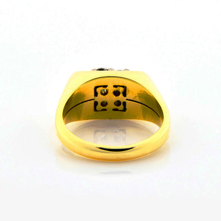 Brillantring aus 750 Gelb- und Weißgold/Platin, nachhaltiger second hand Schmuck perfekt aufgearbeitet
