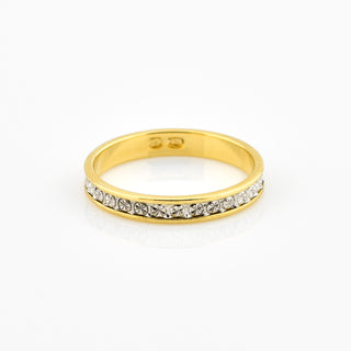Ring aus 750 Gelb- und Weißgold, nachhaltiger second hand Schmuck perfekt aufgearbeitet