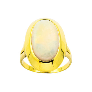 Ring aus 585 Gelbgold mit Opal, nachhaltiger second hand Schmuck perfekt aufgearbeitet