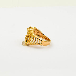 Brillantring aus 750 Gelbgold, nachhaltiger second hand Schmuck perfekt aufgearbeitet