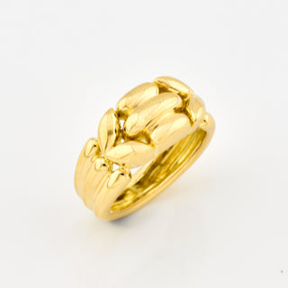 Ring aus 750 Gelbgold, nachhaltiger second hand Schmuck perfekt aufgearbeitet