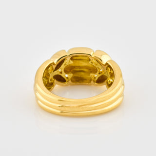 Ring aus 750 Gelbgold, nachhaltiger second hand Schmuck perfekt aufgearbeitet