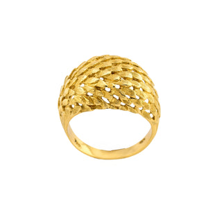 Ring aus 750 Gelbgold, nachhaltiger second hand Schmuck perfekt aufgearbeitet