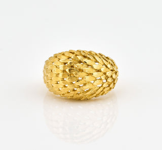 Ring aus 750 Gelbgold, nachhaltiger second hand Schmuck perfekt aufgearbeitet