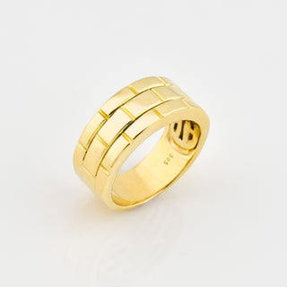 Ring aus 585 Gelbgold, nachhaltiger second hand Schmuck perfekt aufgearbeitet