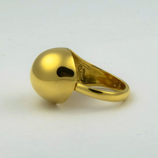 Ring aus 750 Gelbgold, nachhaltiger second hand Schmuck perfekt aufgearbeitet