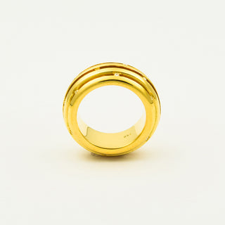 Ring aus 750 Gelbgold mit Brillant, nachhaltiger second hand Schmuck perfekt aufgearbeitet