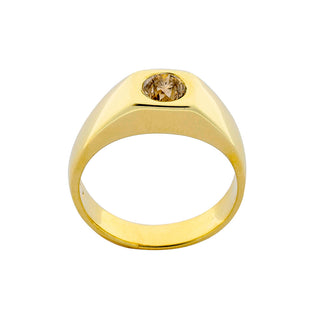 Brillantring aus 585 Gelbgold, nachhaltiger second hand Schmuck perfekt aufgearbeitet