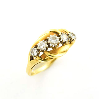 Brillantring aus 585 Gelbgold, nachhaltiger second hand Schmuck perfekt aufgearbeitet