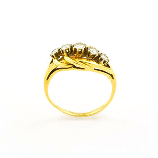 Brillantring aus 585 Gelbgold, nachhaltiger second hand Schmuck perfekt aufgearbeitet