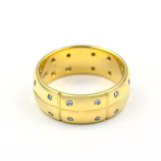 Brillantring aus 585 Gelbgold, nachhaltiger second hand Schmuck perfekt aufgearbeitet
