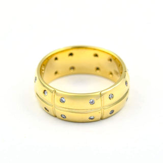 Brillantring aus 585 Gelbgold, nachhaltiger second hand Schmuck perfekt aufgearbeitet