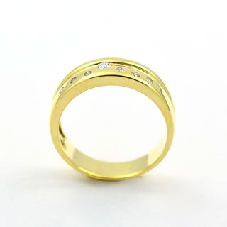 Brillantring aus 585 Gelbgold, nachhaltiger second hand Schmuck perfekt aufgearbeitet
