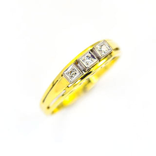 Brillantring aus 585 Gelbgold, nachhaltiger second hand Schmuck perfekt aufgearbeitet
