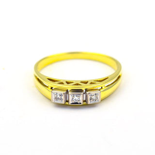 Brillantring aus 585 Gelbgold, nachhaltiger second hand Schmuck perfekt aufgearbeitet
