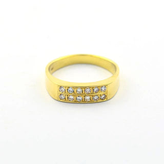 Brillantring aus 585 Gelbgold, nachhaltiger second hand Schmuck perfekt aufgearbeitet
